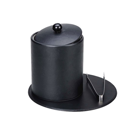 Cubitera de polipiel negra de 1 litro.