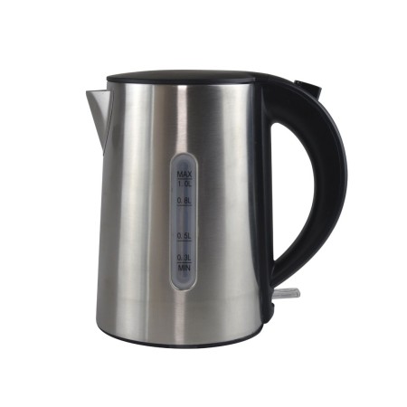 Bandeja de madera color caoba con dos tazas negras. 2