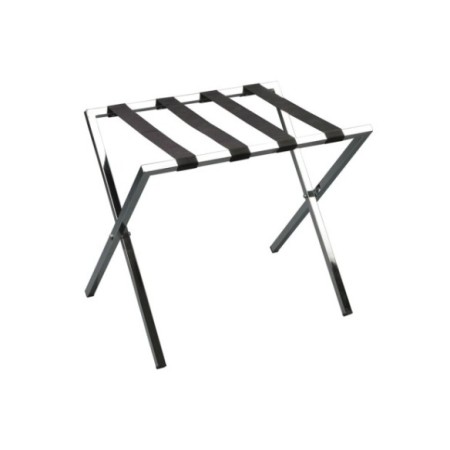 Reposamaletas de tubo cromado.