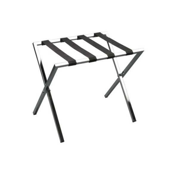 Reposamaletas de tubo cromado.