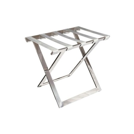 Reposamaletas de acero.