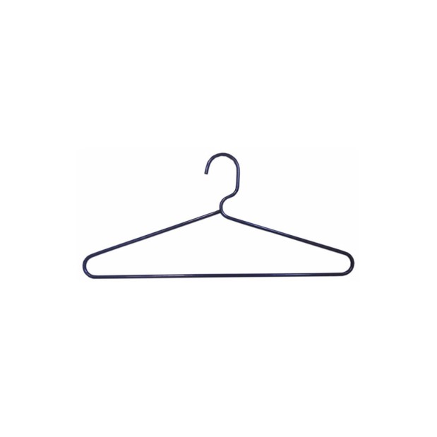 Percha metálica de 40 cm cerrada con varilla de 5mm acabado azul.