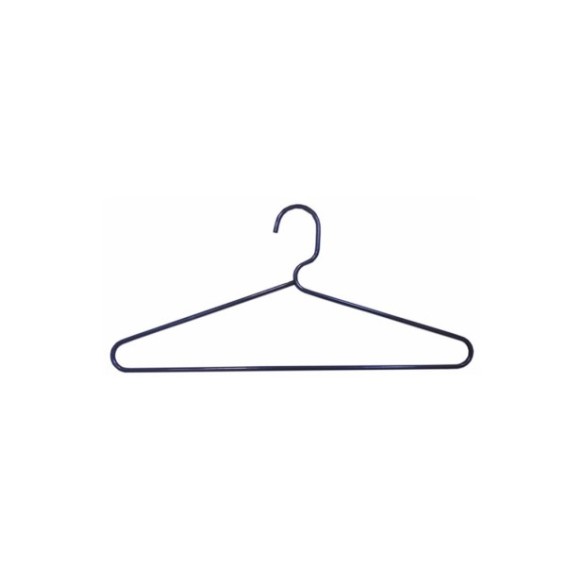 Percha metálica de 40 cm cerrada con varilla de 5mm acabado azul.