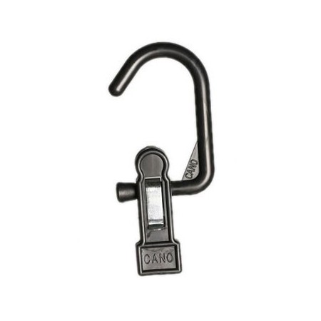 Gancho negro con pinza cuelga botas