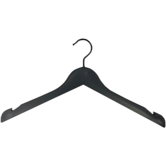 Percha negra maciza con muescas de 43 cms.