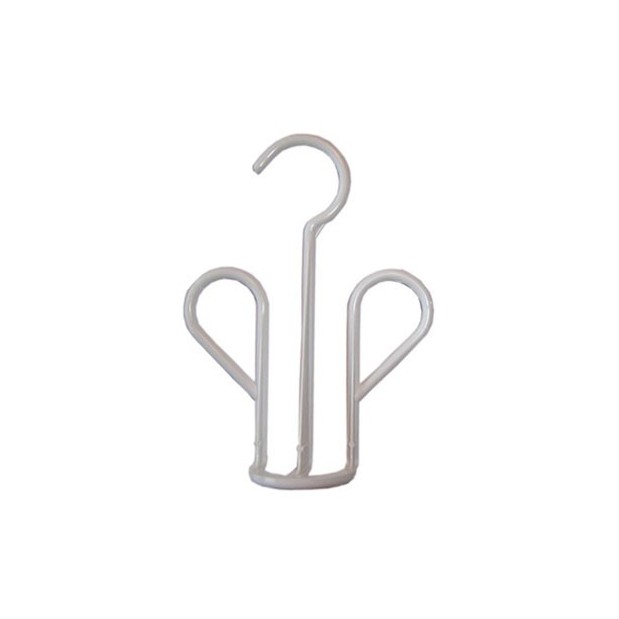 Percha blanca porta calzado.