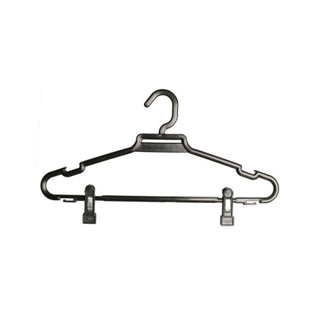 Percha negra con muescas y pinzas de  40 cms. 2