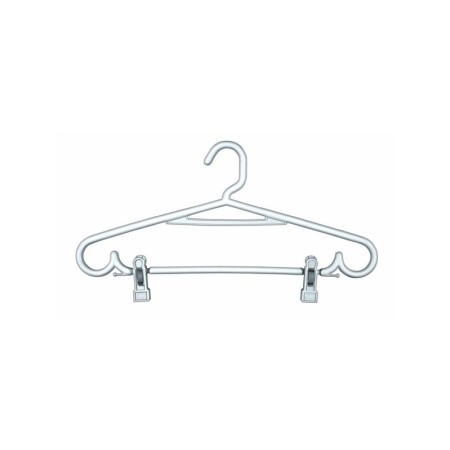 Percha negra de 43 cms con pinzas. 2