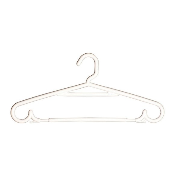 Percha blanca de 43 cms.