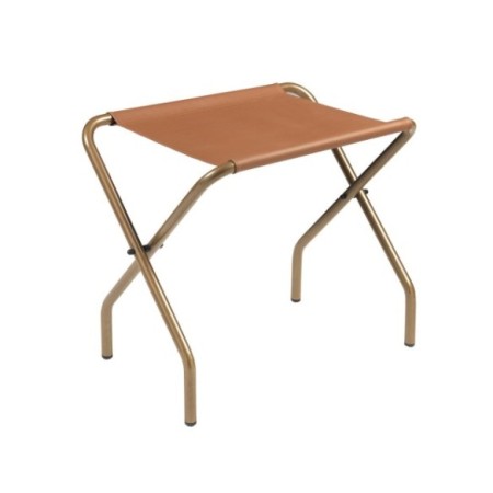 Reposamaletas estructura oro mate y banda negra. 2