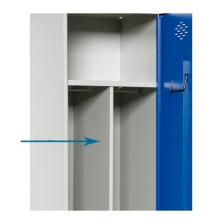 Separador vertical metálico.