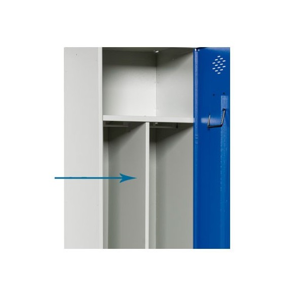 Separador vertical metálico.