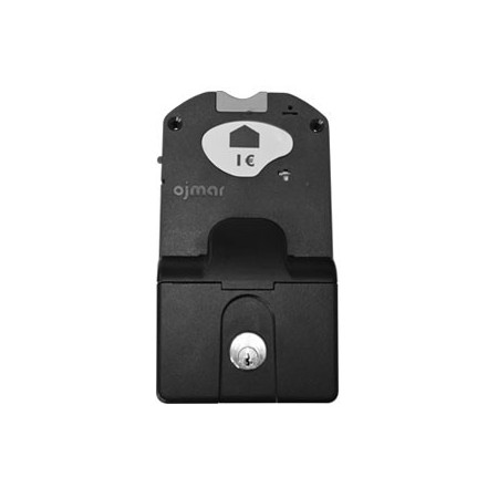 Cerradura manual monedero con recaudador.