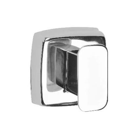 Percha individual de acero inoxidable cuadrado.