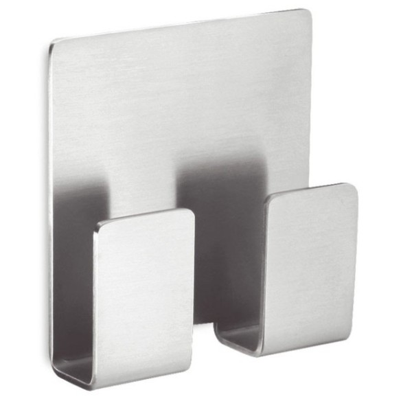 Gancho cuadrado de acero inoxidable con doble colgador.