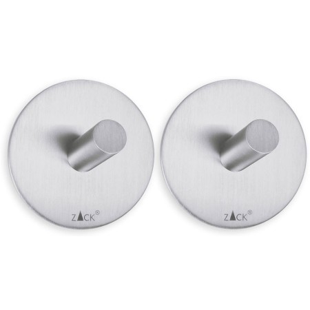 Set de dos colgadores de acero inoxidable cuadrados.