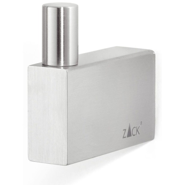 Gancho de pared de acero inoxidable acabado satinado.