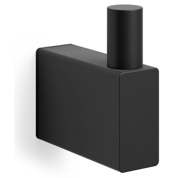 Gancho de pared de acero inoxidable acabado negro.