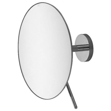 Espejo redondo de tres aumentos acabado brillante.