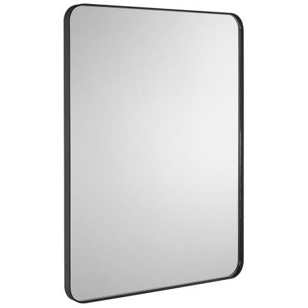 Espejo de pared square negro mate.