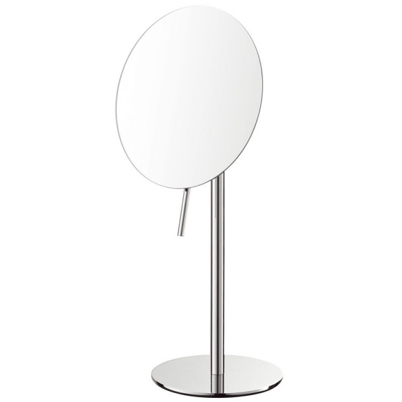 Espejo de pie de acero inoxidable.