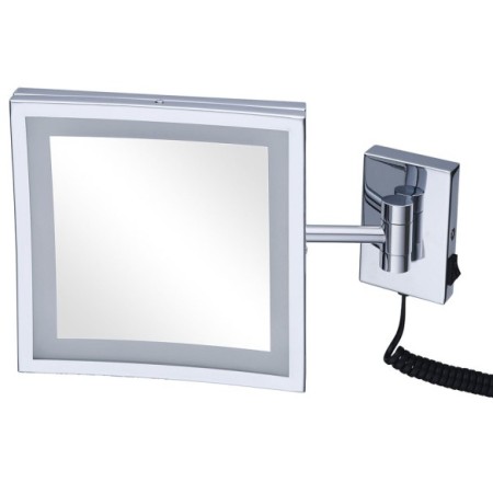 Espejo de dos brazos y luz lez kobe cromo.