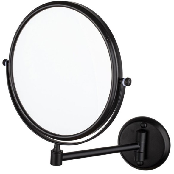 Espejo de un brazo acabado negro mate.