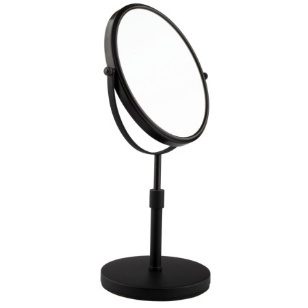 Espejo de aumento de sobremesa doble cara zafiro negro mate.