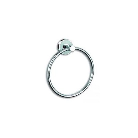 Aro para toalla de latón cromado acabado brillante.
