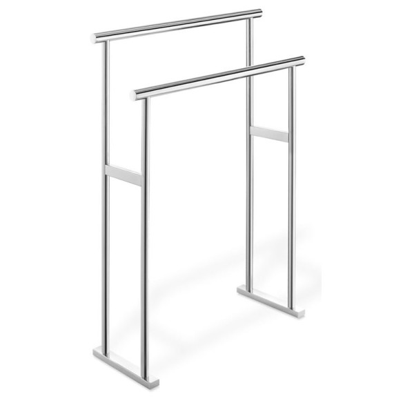 Toallero doble de acero inoxidable.