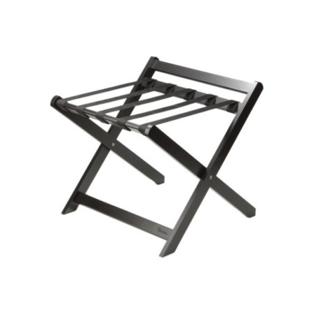 Reposamaletas de madera natural con respaldo. 2