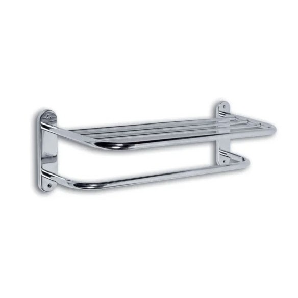 Repisa con barra inferior con 4 puntos de apoyo