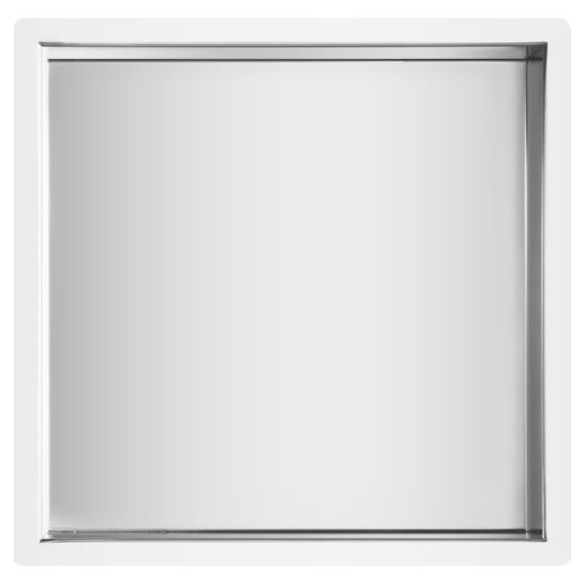 Repisa cuadrada baño-ducha empotrable 300x300x83 brillo