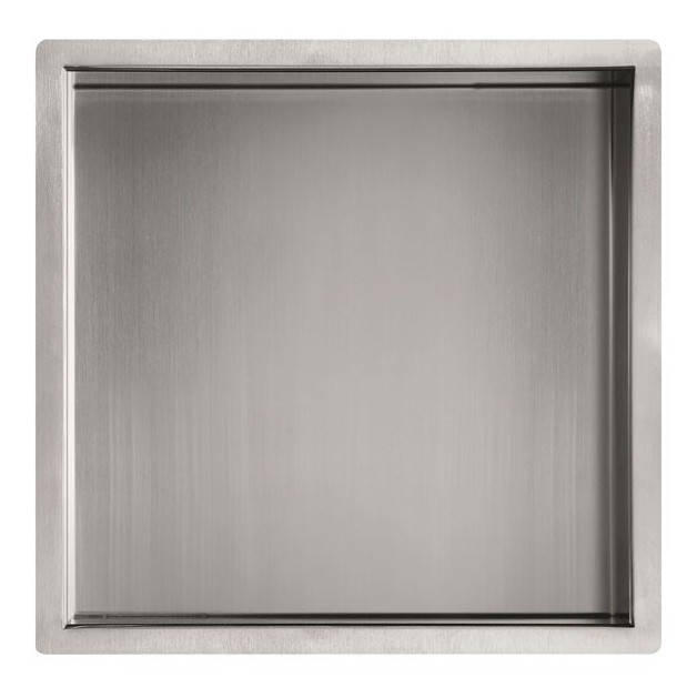 Repisa cuadrada baño-ducha empotrable 300x300x84 satinado