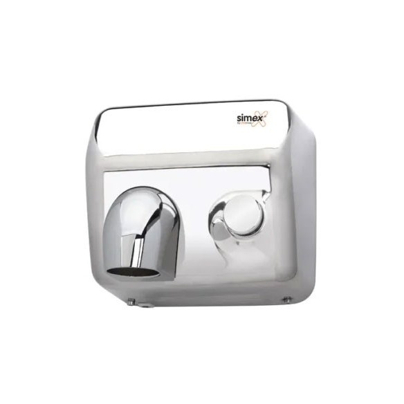 Secamanos con pulsador brillante inoxflow