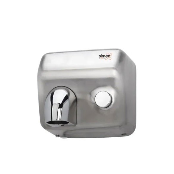 Secamanos con pulsador satinado inoxflow