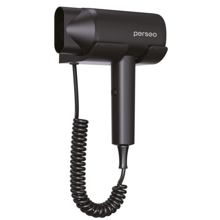 Secador con soporte pared negro