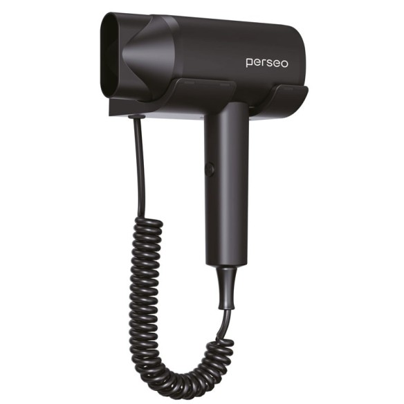 Secador con soporte pared negro