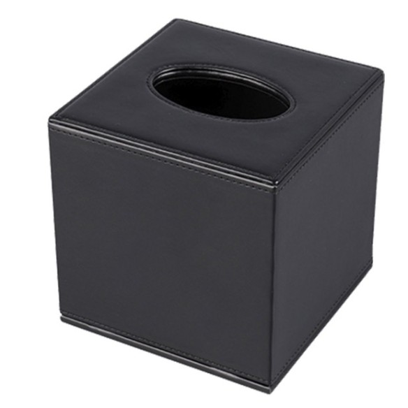 Dispensador cubo polipiel negro mate