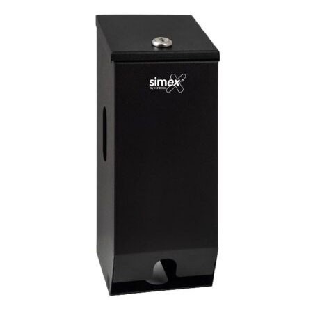 Dispensador papel higienico vertical negro mate