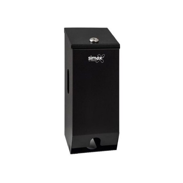 Dispensador papel higienico vertical negro mate