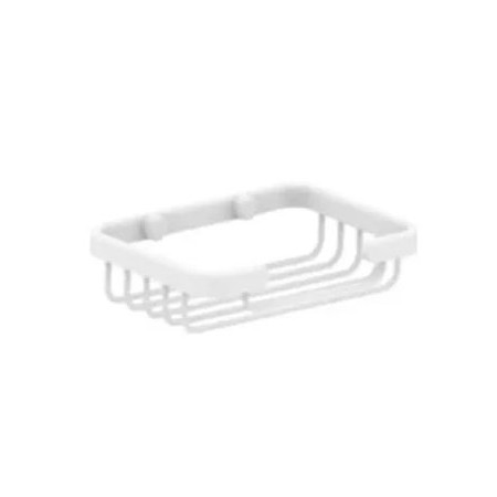 Jabonera rectangular blanco mate