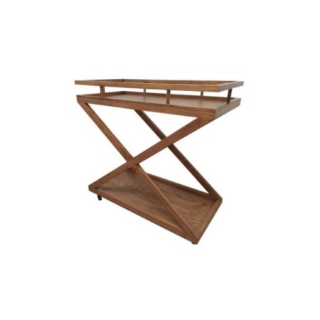 Carro de servicio de madera.