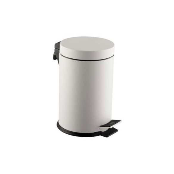 Papelera pedal de 3L blanco