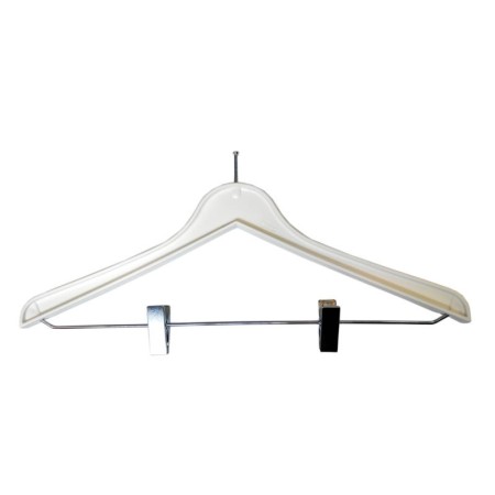 Percha negra de 45 cms con pinzas y clavo de seguridad. 2