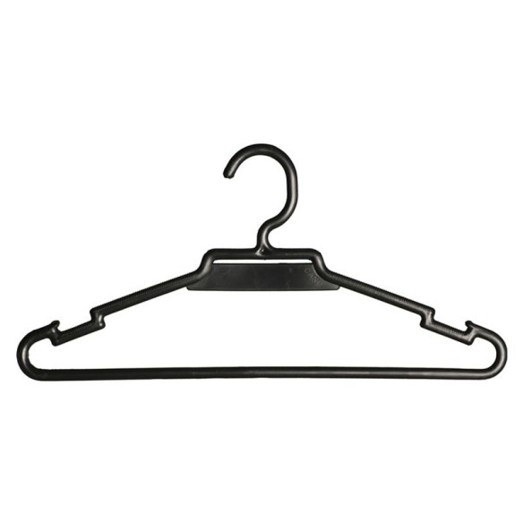 Percha negra con muescas de 35 cms.