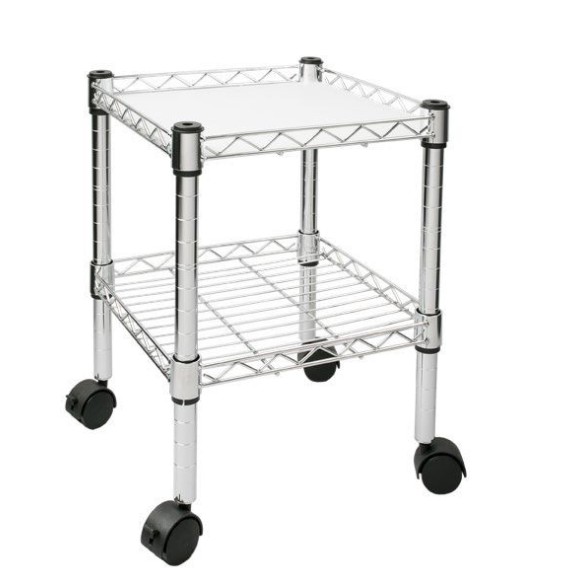 CARRO BAÑO 2 ESTANTES CON BANDEJA METACRILATO