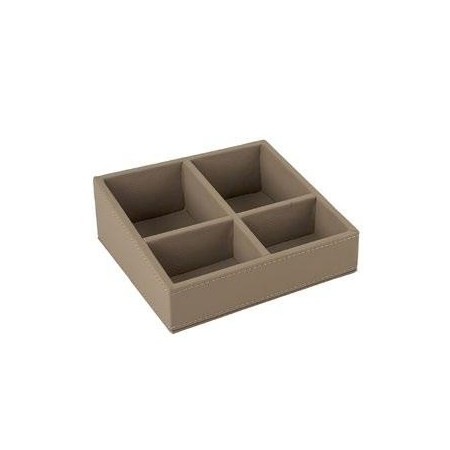 Bandeja de polipiel negra con cuatro compartimentos. 2