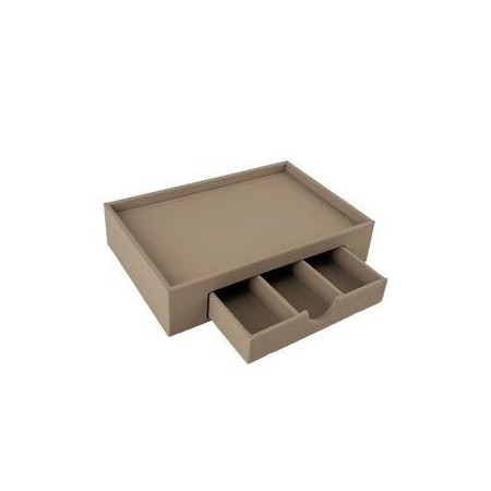 Bandeja de polipiel negra con cajón. 2