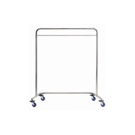 Carro perchero móvil con ruedas giratorias.